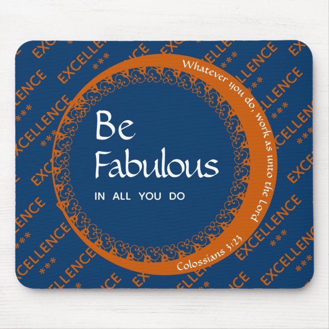 Tapis De Souris Motivation Inspirationnelle personnalisée ÊTRE FAB (Devant)