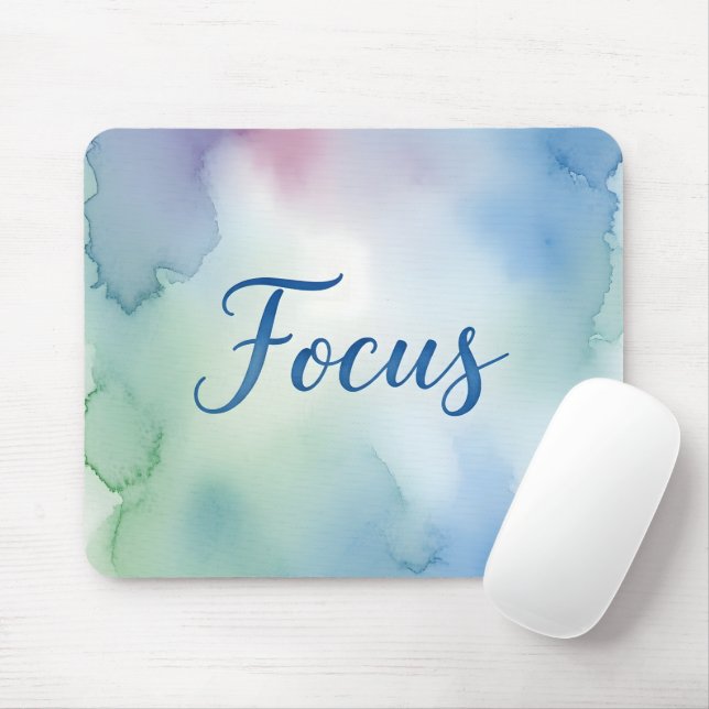 Tapis De Souris Motivation Moderne au Lavis Pastel (Avec souris)