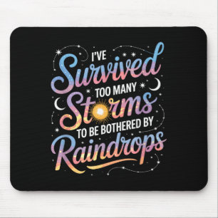 Tapis De Souris Motivation Positive Inspirante, J'ai Survécu M