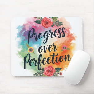 Tapis De Souris Motivation Priorité au Progrès Plutôt qu'à la Perf