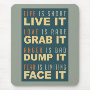 Tapis De Souris Motivation Vie Conseils mousepad