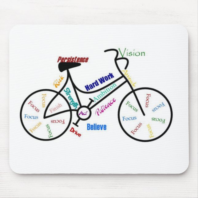 Tapis De Souris Motivational Bike, Vélo, Cyclisme, Sport, Hobby (Devant)