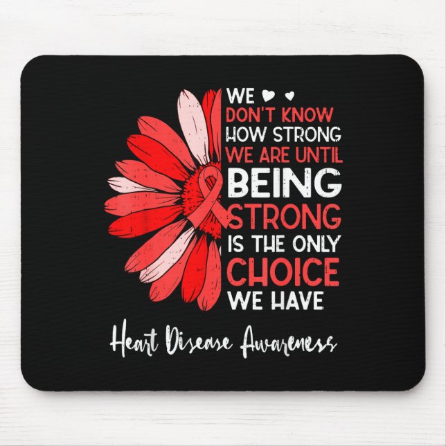 Tapis De Souris Motivational Heart Health Sunflower Heart Disease  (Devant)
