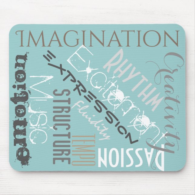 Tapis de souris motivationnel Inspiration musicale (Devant)