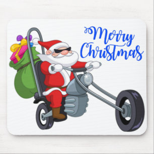 Tapis De Souris moto de noël père Noël