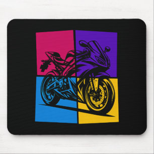 Tapis De Souris Moto de sport Pop Art
