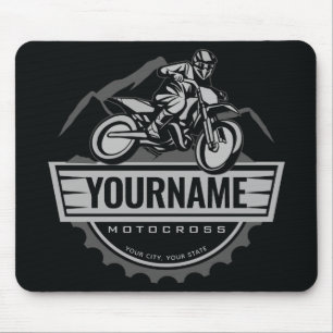 Tapis De Souris Motocross personnalisée Rider Dirt Bike Hill Racin