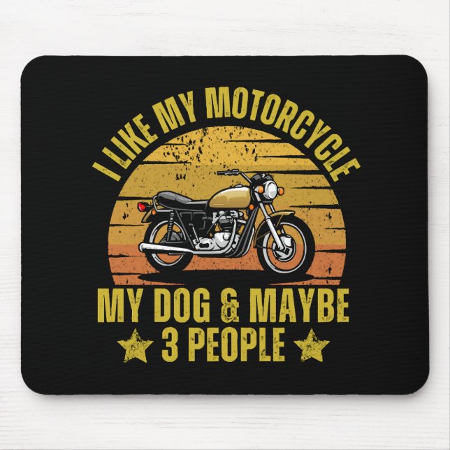 Tapis De Souris Motocyclette de chien (Devant)