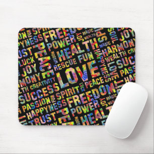 Tapis De Souris Mots De La Voie Esprit / Pensée Positive 1