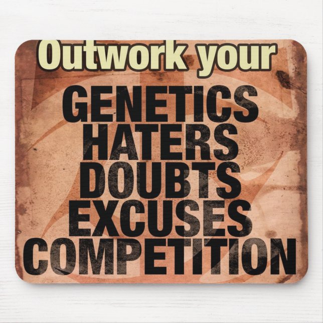 Tapis De Souris Mots Inspirationnels - Plan - Motivation (Devant)