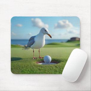 Tapis De Souris Mouette avec balle de golf