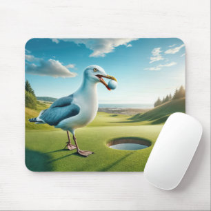 Tapis De Souris Mouette avec balle de golf