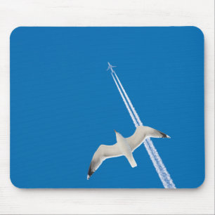 Tapis De Souris Mouette et avion