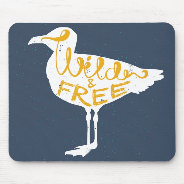 Tapis De Souris Mouette | sauvage et libre (Devant)