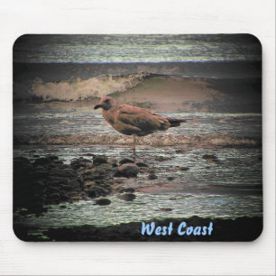 Tapis De Souris Mouette sur une plage de la côte ouest