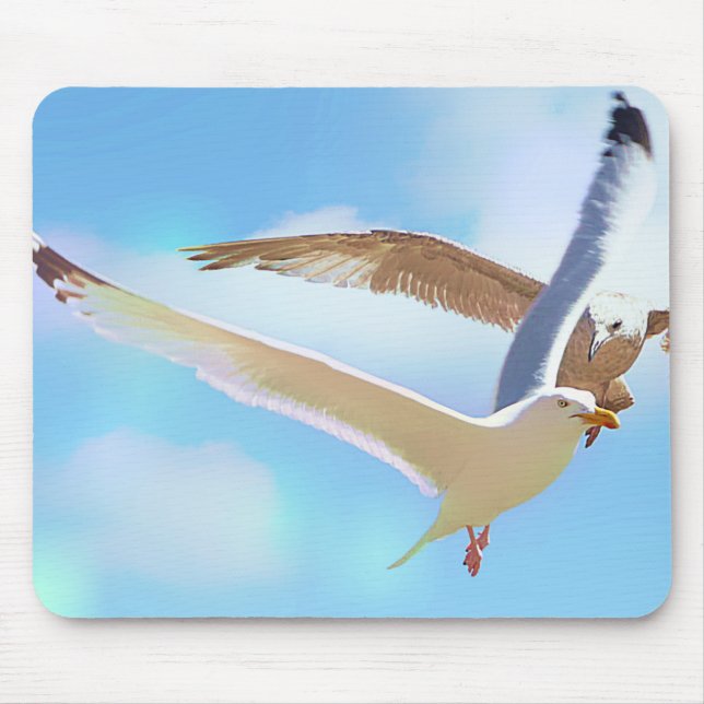 Tapis de souris mouettes en vol (Devant)