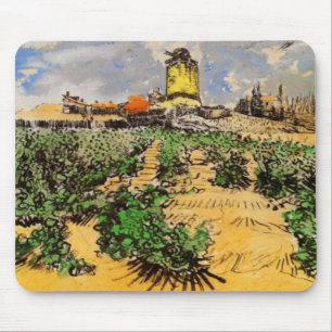 Tapis De Souris Moulin de Alphonse Daudet à Fontevielle de Van Gog