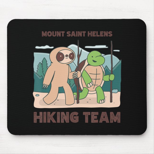 Tapis De Souris Mount Saint Helens hiking team climbing expedition (Devant)
