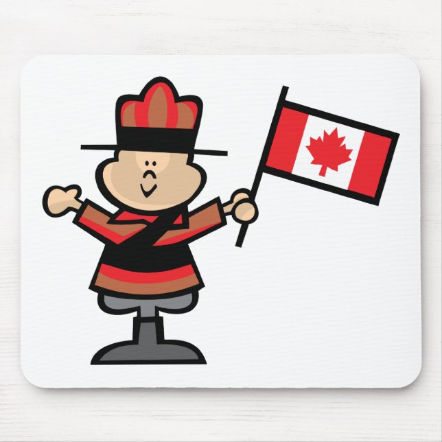 Tapis De Souris Mountie de bande dessinée (Devant)