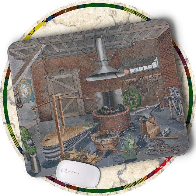 Tapis De Souris MOUSE PAD - Blacksmith Shop - Victorian -P. Harnly (Créateur téléchargé)