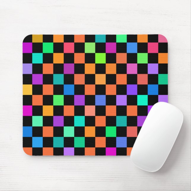 Tapis De Souris Mouse pad - "Checkered" (Avec souris)
