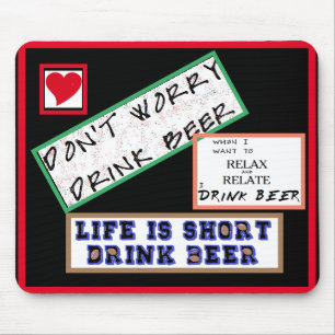 Tapis De Souris Mouse Pad For Computer - Don't Worry Drink Beer