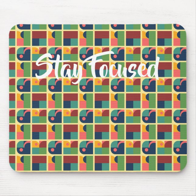 Tapis De Souris  Mouse Pad – Modern Abstract Geometric Design (Devant)