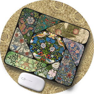 Tapis De Souris MOUSE PAD - William Morris Image Collage - Arrondi