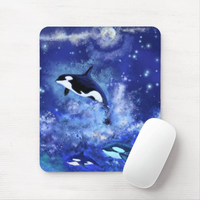 Tapis De Souris Mouse Pad with Orcas (Avec souris)