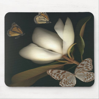 Tapis De Souris mousepad 1 de magnolia et de papillons