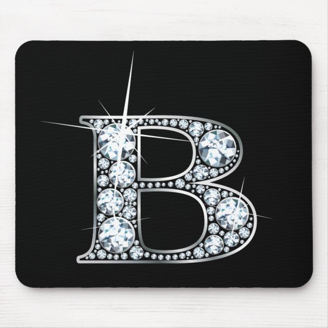 Tapis De Souris Mousepad à bille de diamant "B" (Devant)