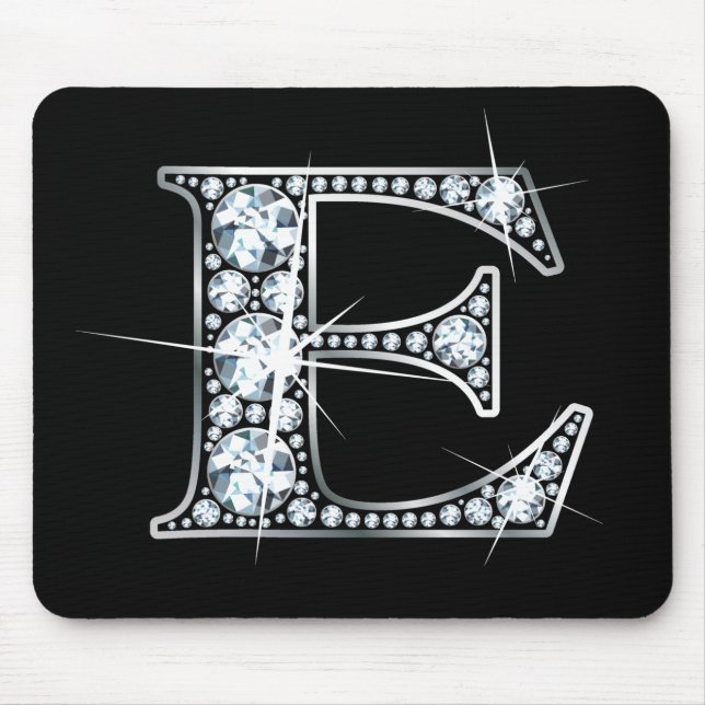 Tapis De Souris Mousepad à bille de diamant "E" (Devant)