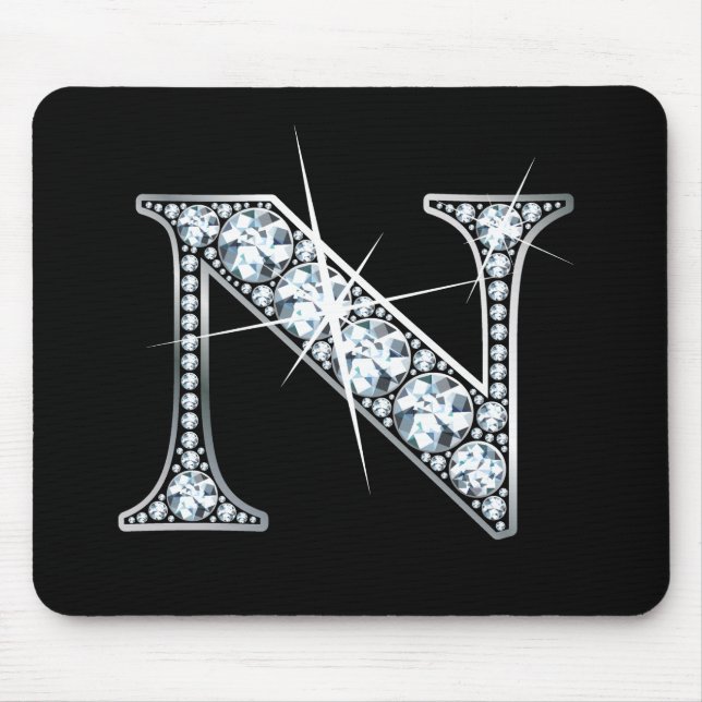 Tapis De Souris Mousepad à bille de diamant "N" (Devant)