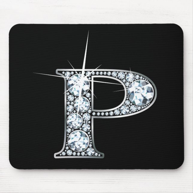 Tapis De Souris Mousepad à bille de diamant "P" (Devant)
