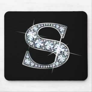 Tapis De Souris Mousepad à bille de diamant "S"