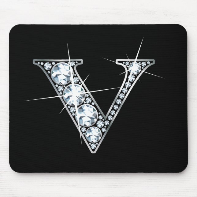 Tapis De Souris Mousepad à bille de diamant "V" (Devant)
