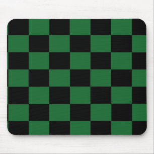 Tapis De Souris Mousepad À damiers vert et noir