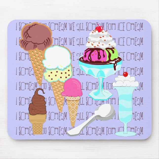 Tapis De Souris Mousepad à la crème glacée (Devant)