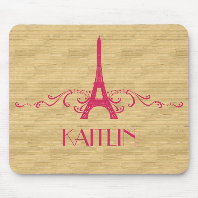 Tapis De Souris Mousepad à la française rose (Devant)