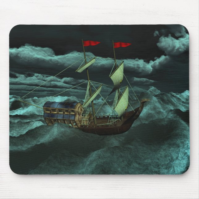 Tapis De Souris Mousepad à la mer sauvage et orageuse (Devant)