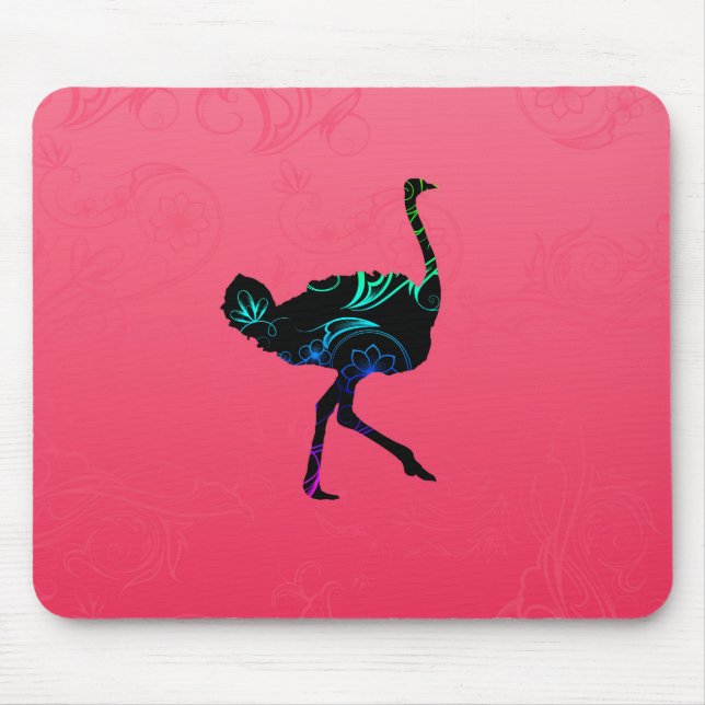 Tapis De Souris Mousepad à l'autruche Abstraite (Devant)
