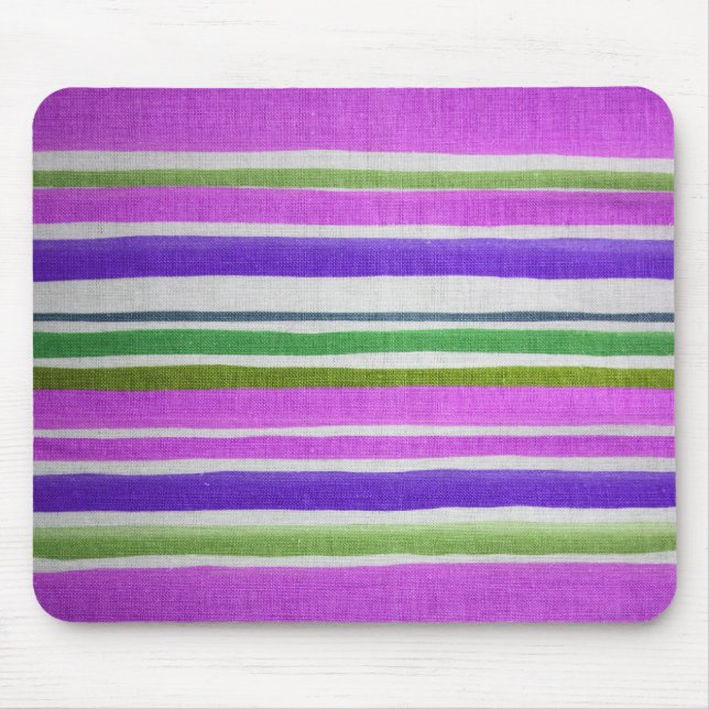 Tapis De Souris Mousepad à rayures multicolores (Devant)