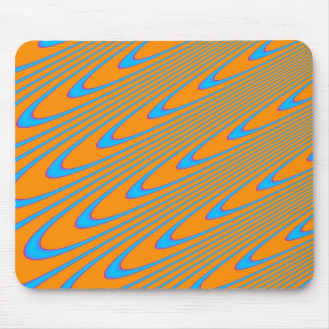 Tapis De Souris Mousepad à spirale orange et bleu (Devant)