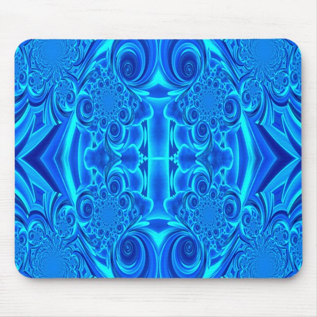 Tapis De Souris Mousepad à texture bleu vibrant (Devant)