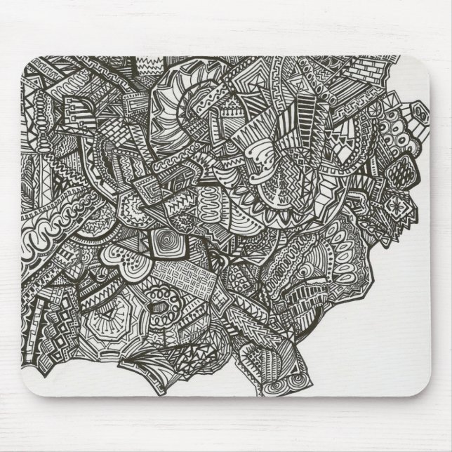 Tapis De Souris Mousepad abstrait noir (Devant)