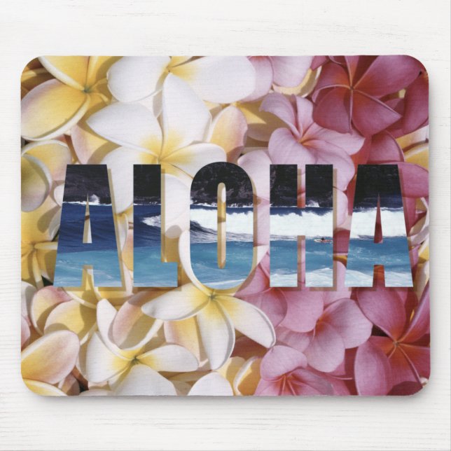 Tapis De Souris Mousepad "Aloha" hawaïen (Devant)