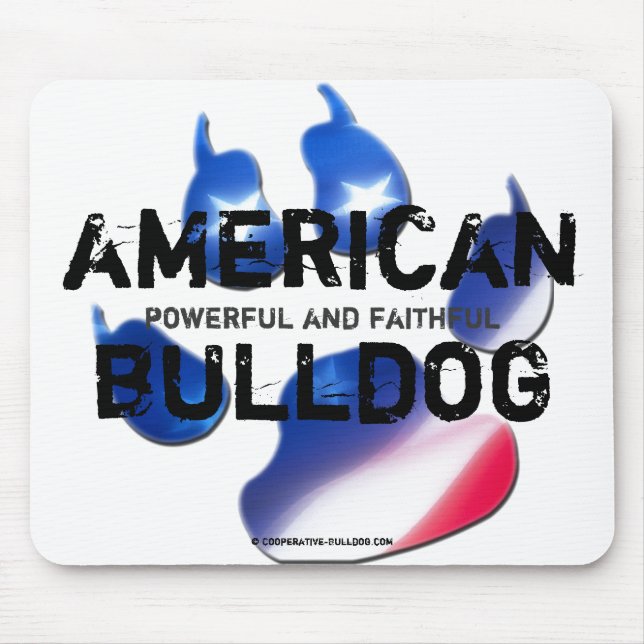 Tapis De Souris Mousepad American Bulldog (Devant)