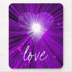 Tapis De Souris Mousepad 'Amour' du coeur pourpre