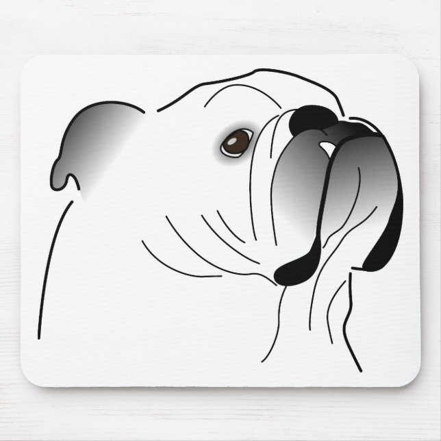 Tapis De Souris Mousepad anglais de bouledogue (Devant)