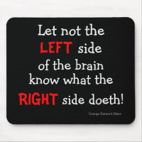 Mousepad au cerveau gauche